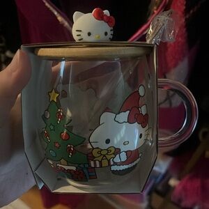 hello kitty hot coco mug with stir